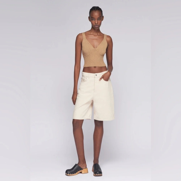 KOTN Tan Ribbed Tank Top - Picture 3 of 10